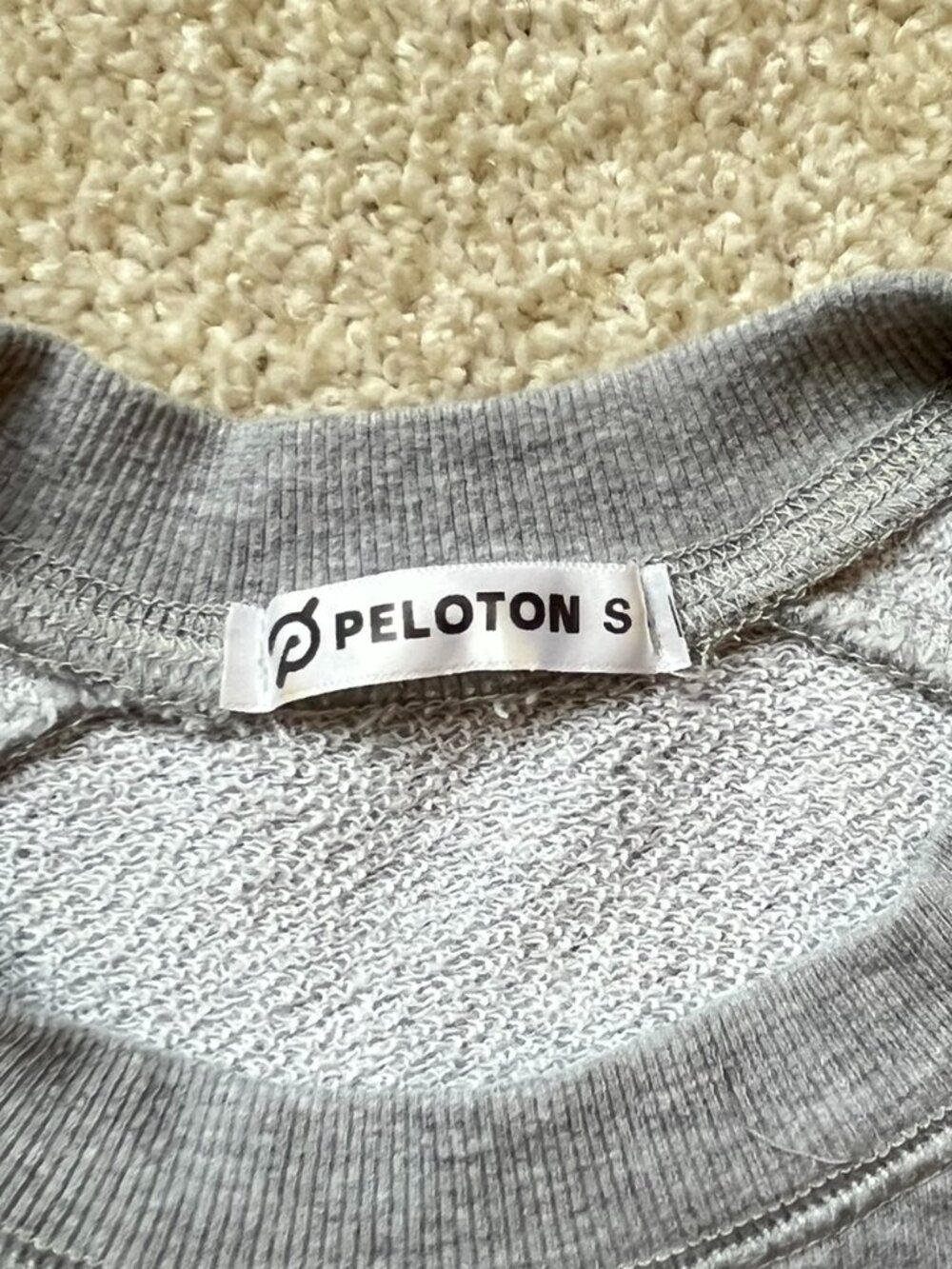 Peloton Gray Sweatshirt with Pink Peloton Logo - Small - Picture 8 of 16
